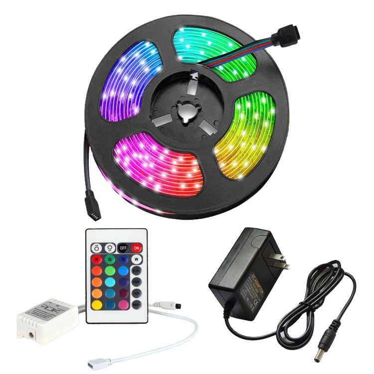 5050 RGB LED Strip Light Kit 24Keys IR Remote Controller
